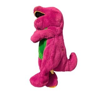 Vintage Barney the Dinosaur Plush Purple Green Stuffed Animal Toy Lyons Group